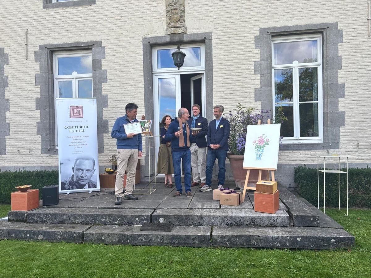 La remise du Prix du Public sur la terrasse des Jardins d'Aywiers, le 2 octobre 2026